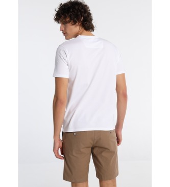 Bendorff T-shirt grafica manica corta marrone bianco
