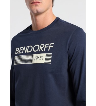 Bendorff T-shirt de manga comprida da marinha