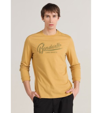 Bendorff T-shirt  manches longues brod en relief jaune