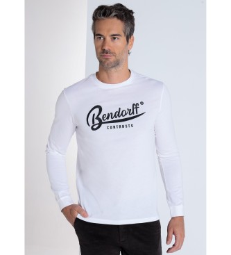 Bendorff T-shirt  manches longues brod en relief blanc