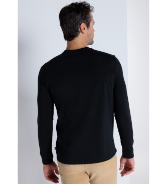 Bendorff Long sleeve embossed embroidered T-shirt black