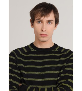 Bendorff Striped box-neck jumper with black raglan sleeves