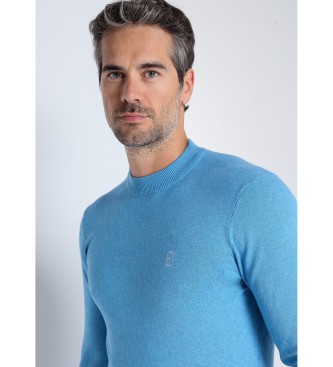 Bendorff Basic pullover with medium blue collar