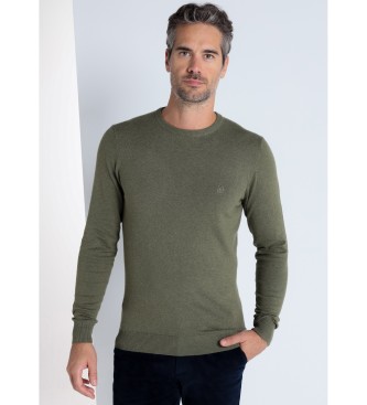 Bendorff Osnovni pulover z ovratnikom zelene barve