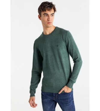 Bendorff Pull basique en tricot avec logo brod vert