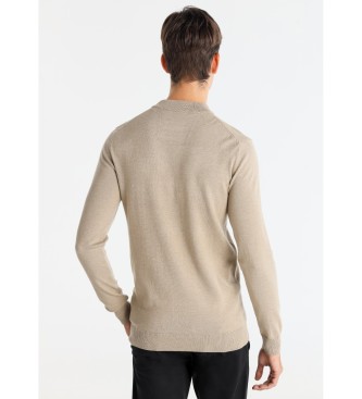 Bendorff Basic knitted jumper Perkins collar beige