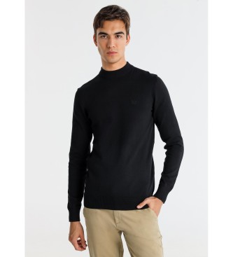 Bendorff Basic-Strickpullover schwarz Perkins-Kragen