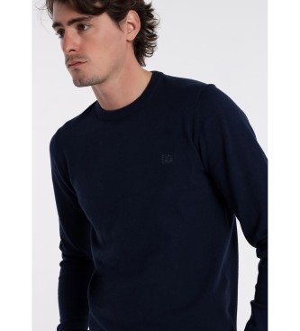 Bendorff Classic sweater with navy box collar