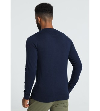 Bendorff Navy box-collared sweater