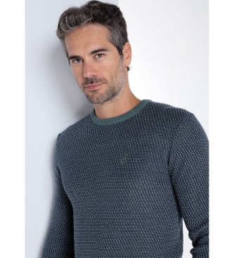 Bendorff BENDORFF - Green jacquard crew neck jumper