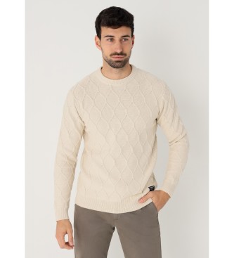 Bendorff Maglione lavorato a maglia reticolare beige