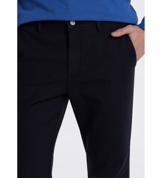 Bendorff Pantaloni chino box medio slim fit blu navy