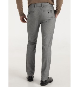 Bendorff Grey elasticated Oxford chino trousers