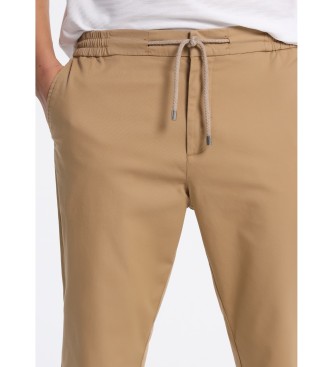 Bendorff Pantaloni in vita elasticizzati marroni