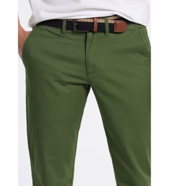 Bendorff Pantalones Chino con Cinturn verde