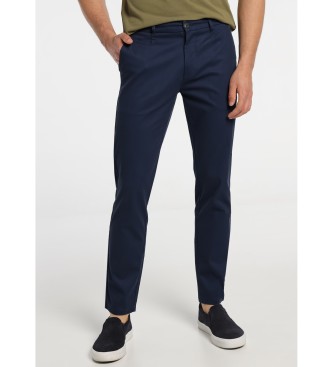 Bendorff Navy chino trousers with darts