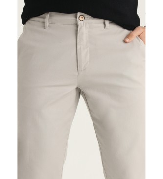 Bendorff Chino Slim Pants - Medium Waist Dobby Textuur 
