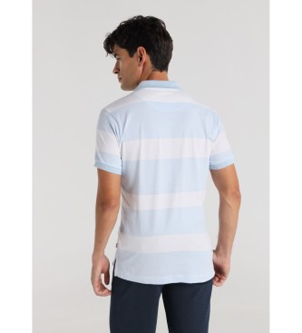 Bendorff Polo a maniche corte con stampa a righe blu bicolore