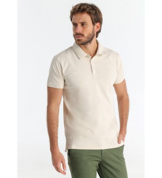 Bendorff Poloshirt korte mouw sportstijl slank elastisch beige