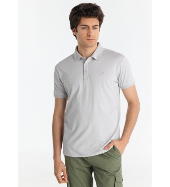 Bendorff Poloshirt korte mouw sportstijl slank elastisch grijs
