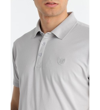 Bendorff Poloshirt korte mouw sportstijl slank elastisch grijs