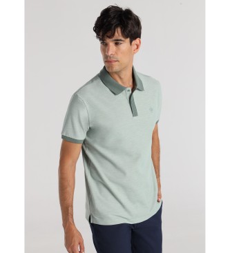 Bendorff Polo manches courtes tissu piqu imprim inject vert slub