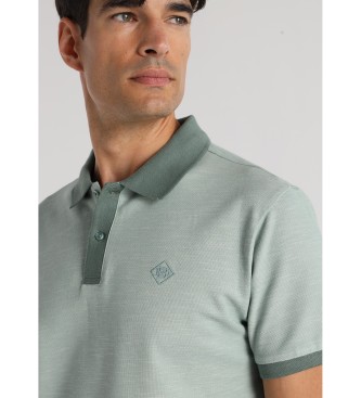 Bendorff Polo manches courtes tissu piqu imprim inject vert slub