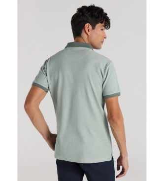 Bendorff Polo manches courtes tissu piqu imprim inject vert slub