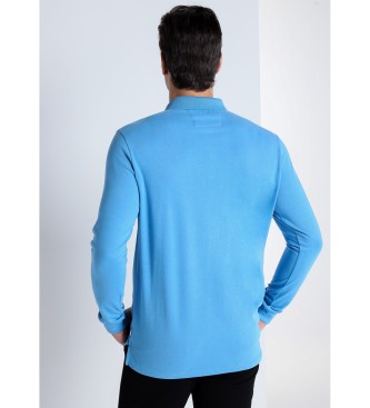 Bendorff Podstawowa niebieska koszulka polo z długim rękawem