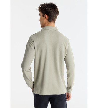 Bendorff Polo bsico en piqu gris