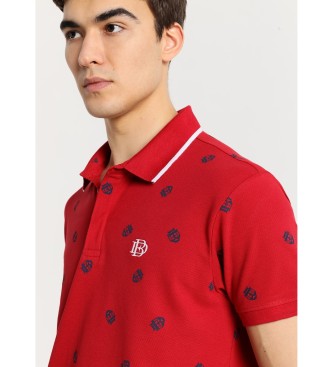 Bendorff BENDORFF - Short-sleeved polo shirt with mini print red