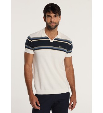 Bendorff BENDORFF - Short sleeve polo shirt in white knitted fabric