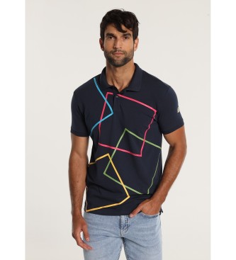 Bendorff Kurzarm-Poloshirt mehrfarbig mit geometrischem Druck