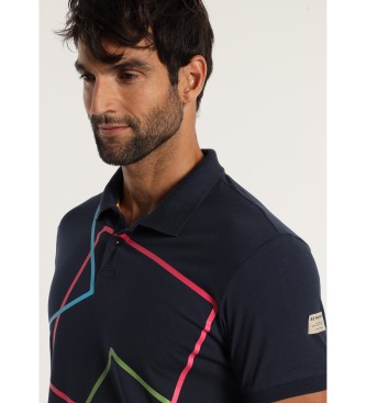 Bendorff Kurzarm-Poloshirt mehrfarbig mit geometrischem Druck