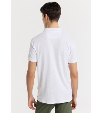Bendorff BENDORFF - Jacquard woven short sleeve polo shirt classic style white