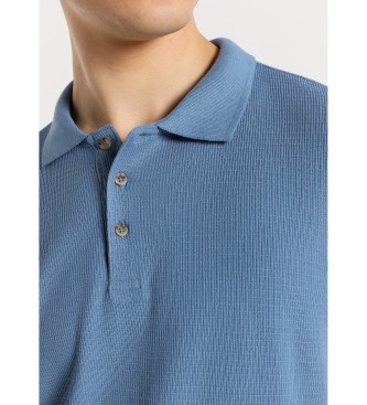 Bendorff BENDORFF - Short sleeve jacquard woven polo shirt classic style blue