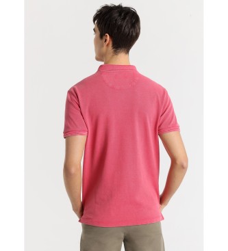 Bendorff BENDORFF - Poloshirt korte mouw effen overdye stof roze