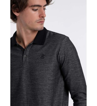 Bendorff Camisa pólo de manga comprida com contrastes pretos
