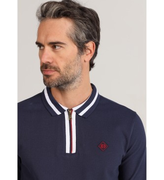 Bendorff Long sleeve polo shirt with navy zip