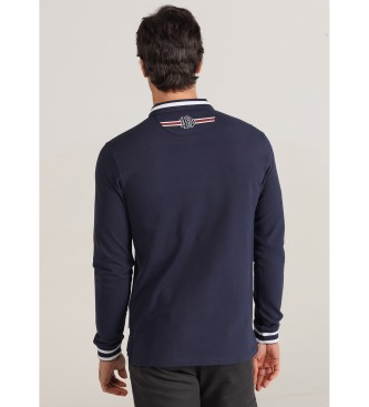 Bendorff Long sleeve polo shirt with navy zip