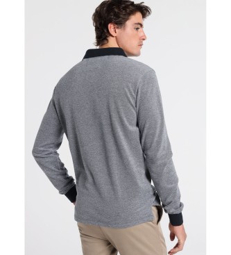 Bendorff Long Sleeve Pique grey polo shirt