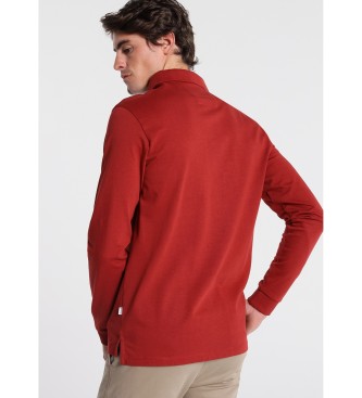 Bendorff Camisa pólo vermelha de manga comprida
