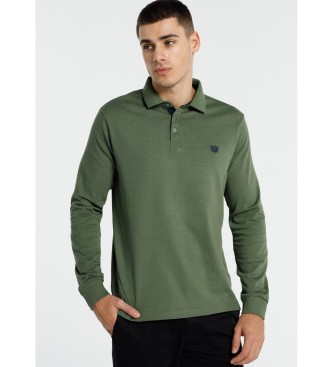 Bendorff Basic long sleeve polo shirt with green logo