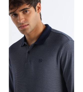 Bendorff Polo con logo jacquard blu navy
