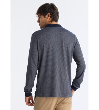Bendorff Polo con logo jacquard blu navy