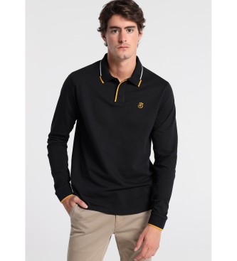 Bendorff Camisa pólo de manga comprida Costela superior preta