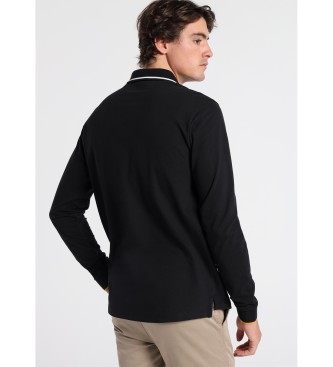 Bendorff Camisa pólo de manga comprida Costela superior preta