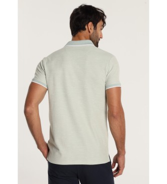 Bendorff BENDORFF - Short sleeve pique polo shirt melange fabric green