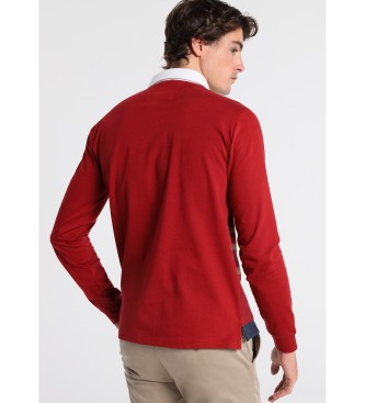 Bendorff Polo Shirt Woven Stripe Block rouge