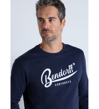 Bendorff Basic sweatshirt med marinbl boxkrage